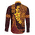 Hawaii Volcano Family Matching Long Sleeve Bodycon Dress and Hawaiian Shirt Polynesian and Kakau Pattern