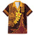 Hawaii Volcano Family Matching Off The Shoulder Long Sleeve Dress and Hawaiian Shirt Polynesian and Kakau Pattern