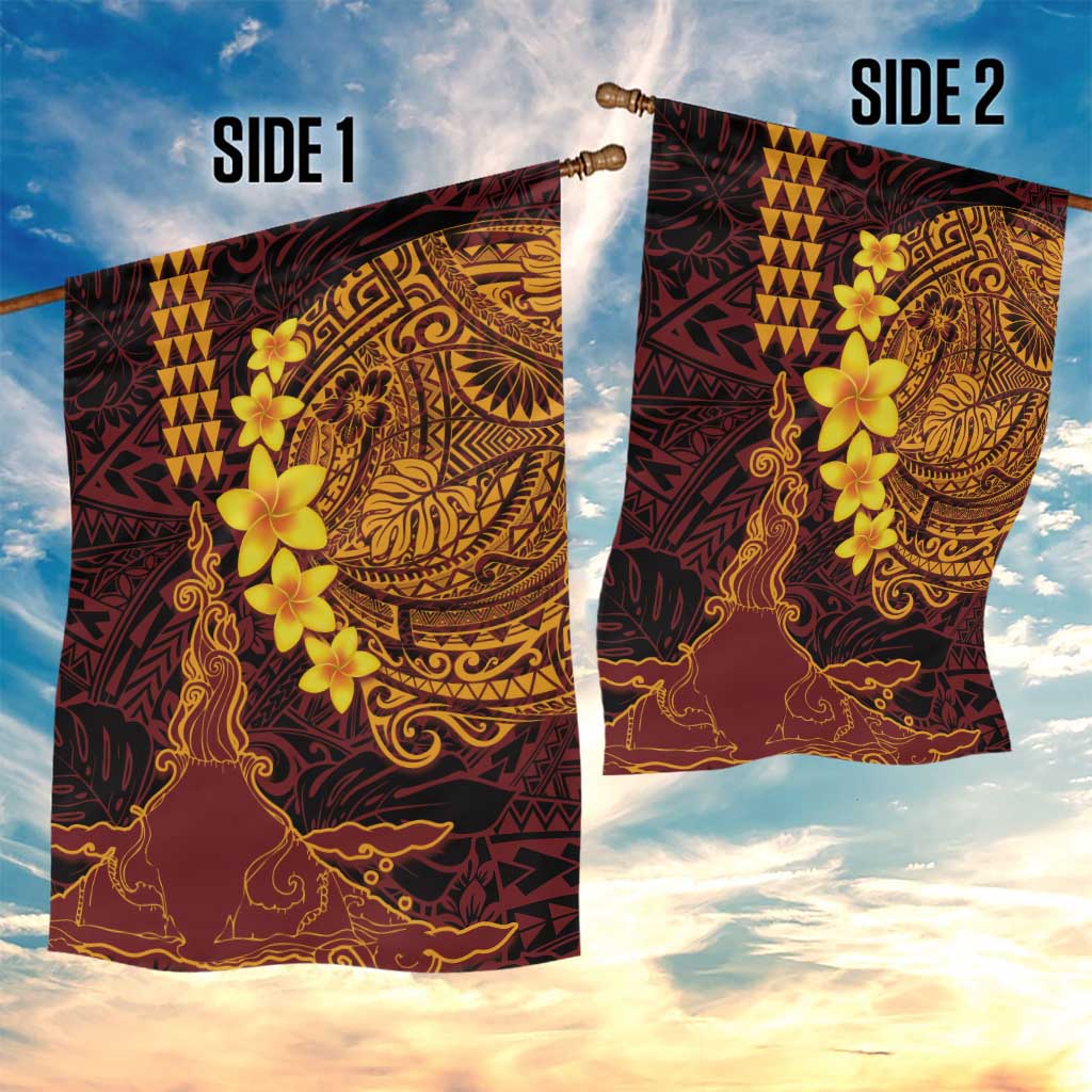 Hawaii Volcano Garden Flag Polynesian and Kakau Pattern LT03 - Polynesian Pride