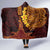 Hawaii Volcano Hooded Blanket Polynesian and Kakau Pattern