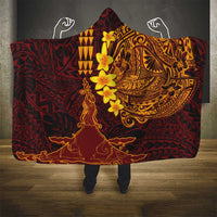 Hawaii Volcano Hooded Blanket Polynesian and Kakau Pattern LT03 - Polynesian Pride