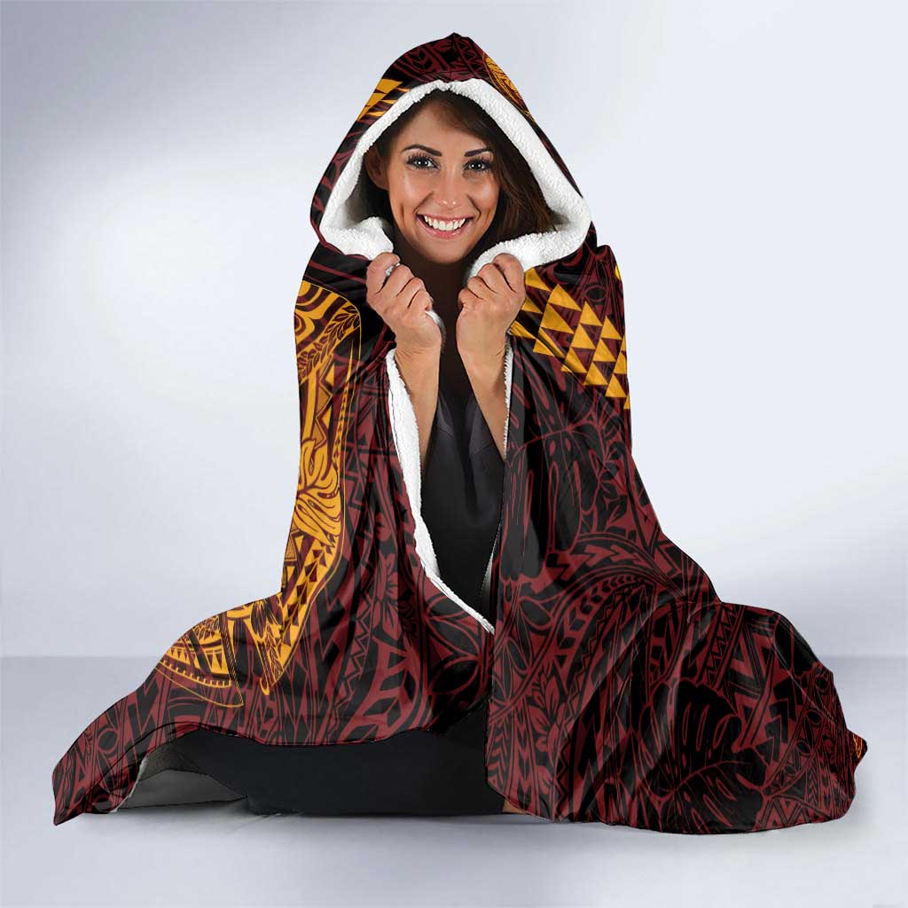 Hawaii Volcano Hooded Blanket Polynesian and Kakau Pattern LT03 - Polynesian Pride