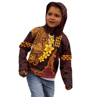 Hawaii Volcano Kid Hoodie Polynesian and Kakau Pattern LT03 - Polynesian Pride