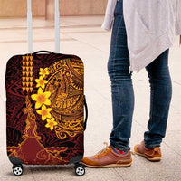 Hawaii Volcano Luggage Cover Polynesian and Kakau Pattern LT03 Red - Polynesian Pride