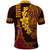 Hawaii Volcano Polo Shirt Polynesian and Kakau Pattern