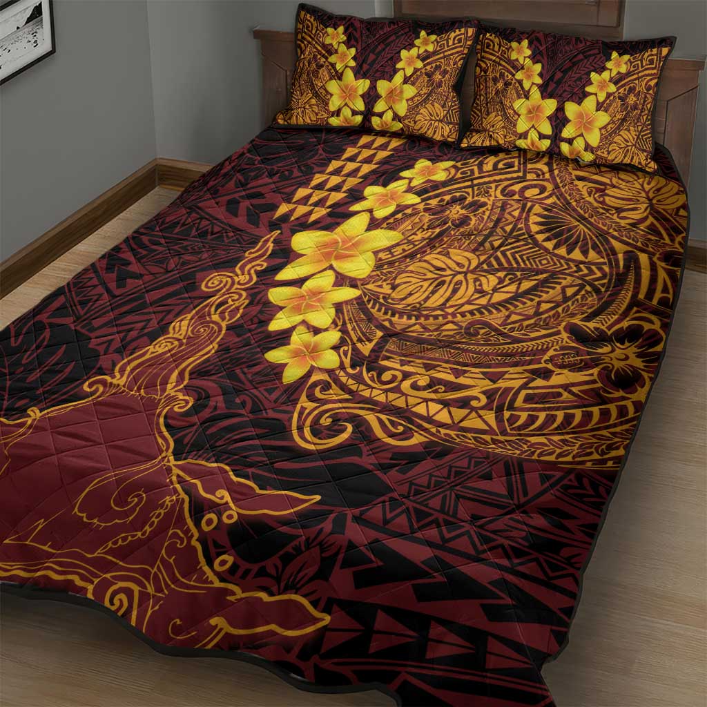 Hawaii Volcano Quilt Bed Set Polynesian and Kakau Pattern LT03 - Polynesian Pride
