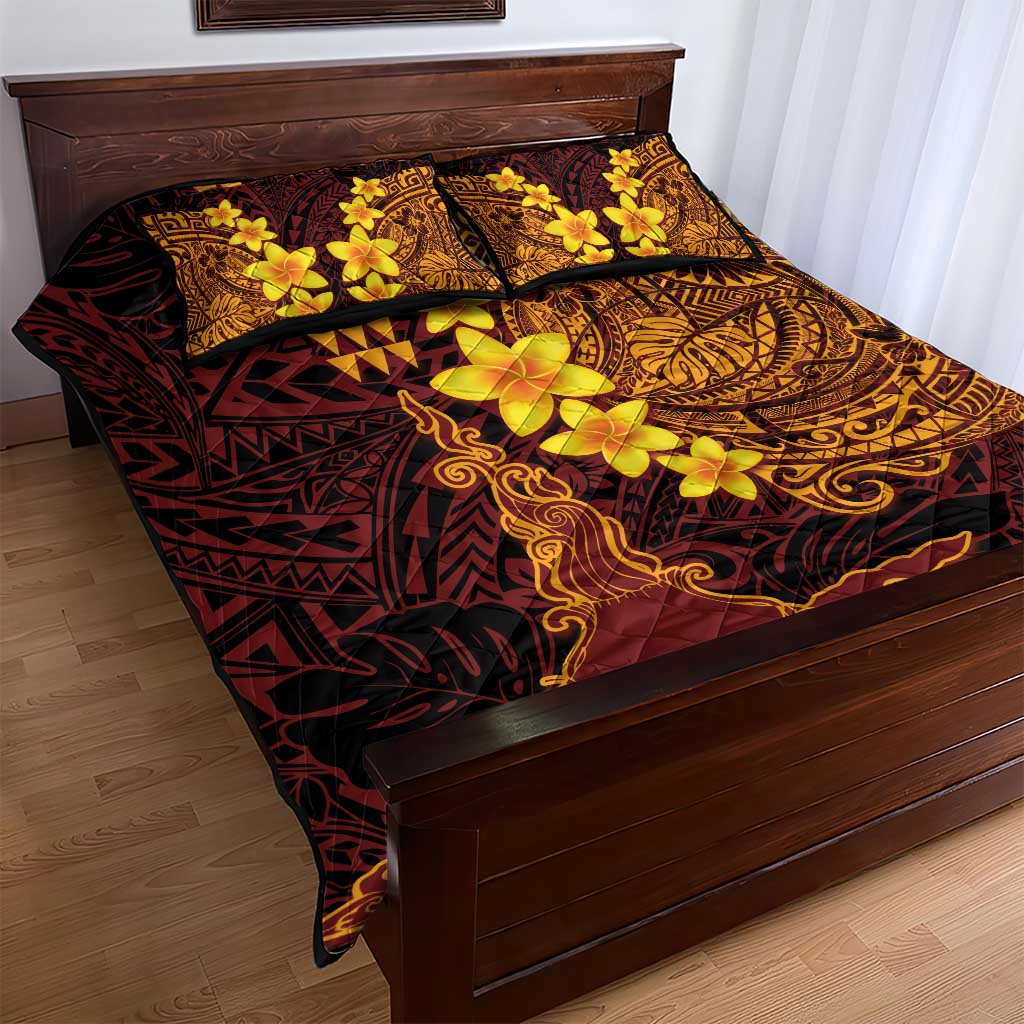 Hawaii Volcano Quilt Bed Set Polynesian and Kakau Pattern LT03 - Polynesian Pride