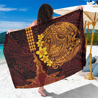 Hawaii Volcano Sarong Polynesian and Kakau Pattern LT03 One Size 44 x 66 inches Red - Polynesian Pride