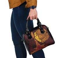 Hawaii Volcano Shoulder Handbag Polynesian and Kakau Pattern LT03 - Polynesian Pride