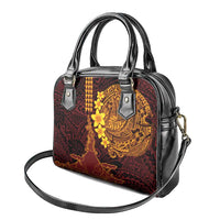 Hawaii Volcano Shoulder Handbag Polynesian and Kakau Pattern LT03 - Polynesian Pride