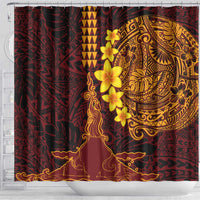 Hawaii Volcano Shower Curtain Polynesian and Kakau Pattern LT03 - Polynesian Pride