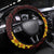 Hawaii Volcano Steering Wheel Cover Polynesian and Kakau Pattern