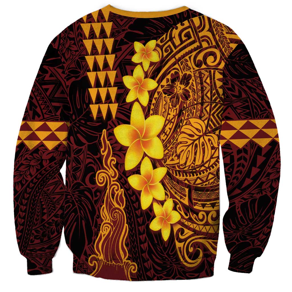 Hawaii Volcano Sweatshirt Polynesian and Kakau Pattern LT03 - Polynesian Pride