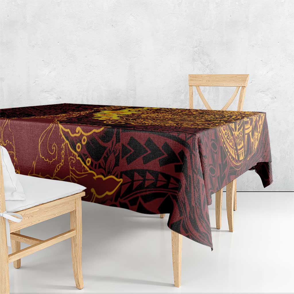 Hawaii Volcano Tablecloth Polynesian and Kakau Pattern LT03 - Polynesian Pride