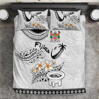 Fijian Traditional Culture Bedding Set Tapa Tribal Tattoos LT03 White - Polynesian Pride