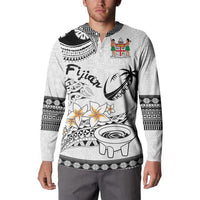 Fijian Traditional Culture Button Sweatshirt Tapa Tribal Tattoos LT03 - Polynesian Pride