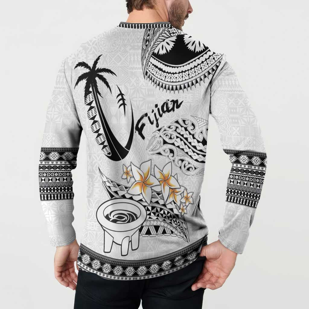 Fijian Traditional Culture Button Sweatshirt Tapa Tribal Tattoos LT03 - Polynesian Pride
