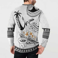 Fijian Traditional Culture Button Sweatshirt Tapa Tribal Tattoos LT03 - Polynesian Pride