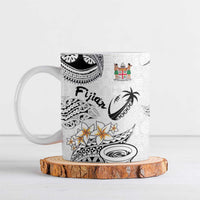 Fijian Traditional Culture Ceramic Mug Tapa Tribal Tattoos LT03 White - Polynesian Pride