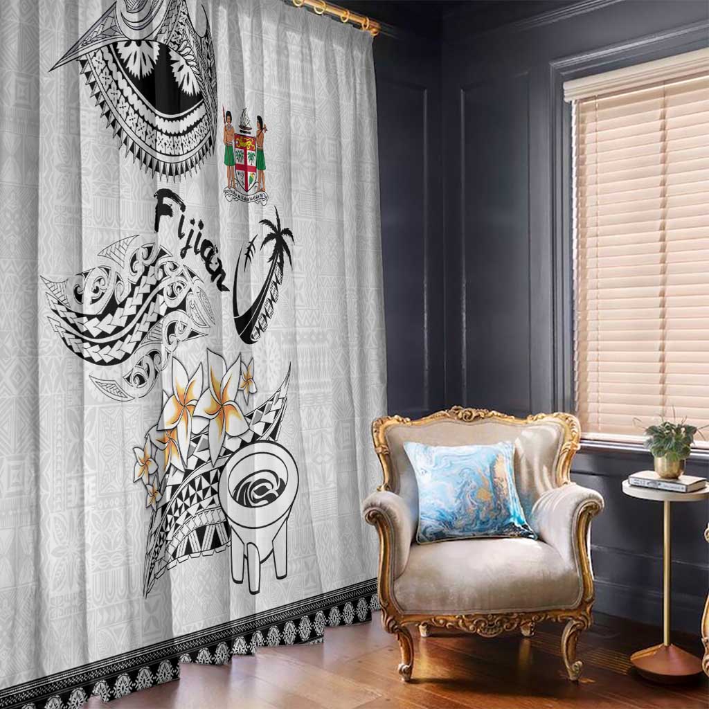Fijian Traditional Culture Window Curtain Tapa Tribal Tattoos LT03 - Polynesian Pride