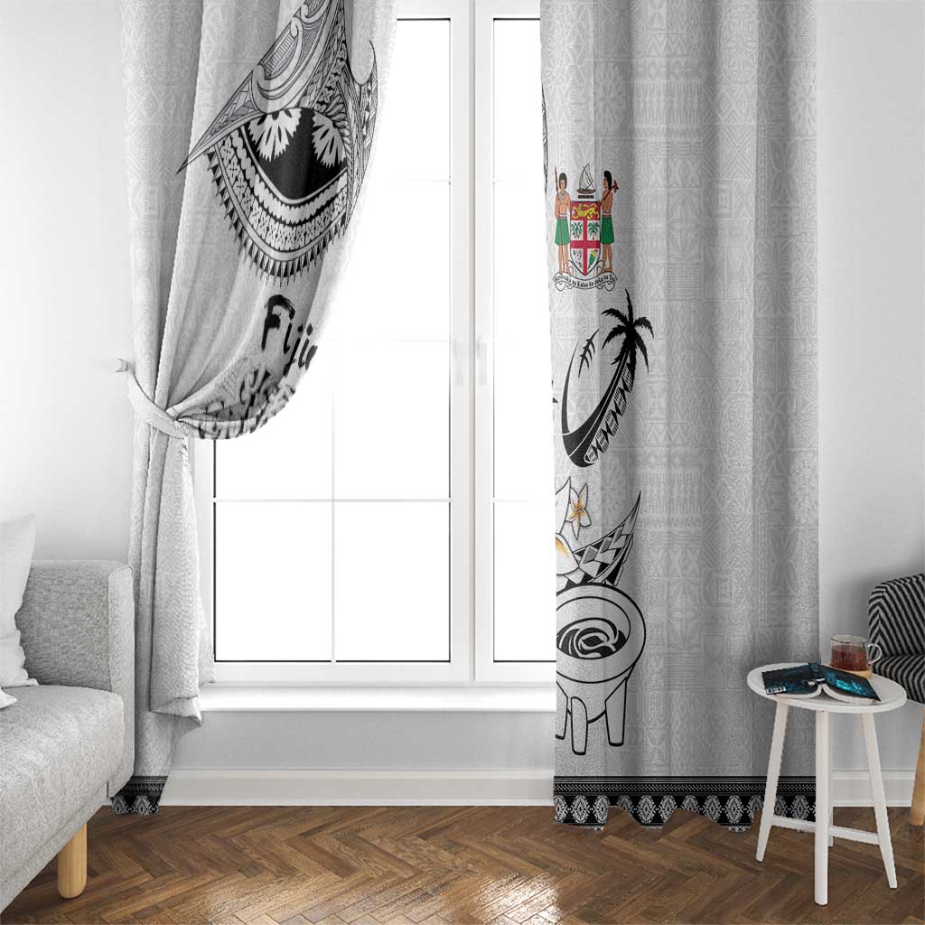 Fijian Traditional Culture Window Curtain Tapa Tribal Tattoos LT03 - Polynesian Pride
