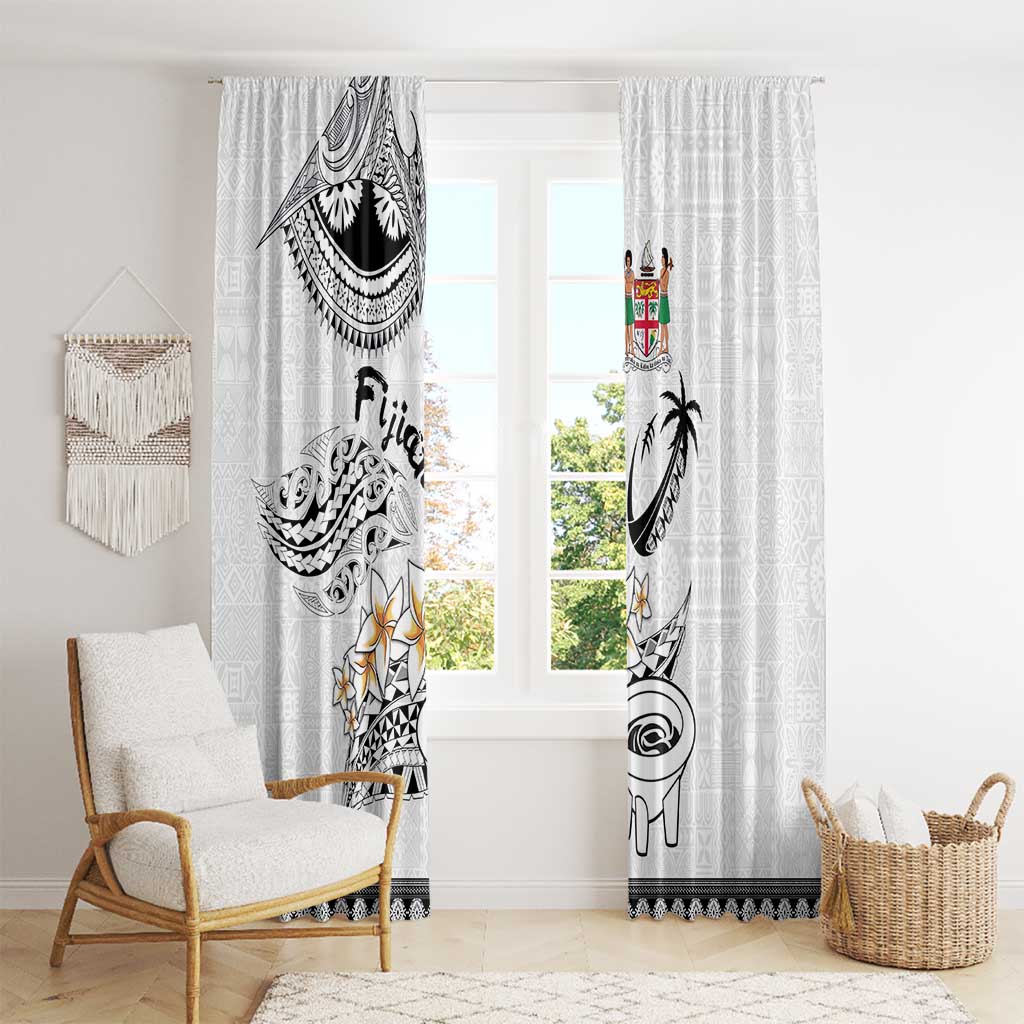 Fijian Traditional Culture Window Curtain Tapa Tribal Tattoos LT03 - Polynesian Pride