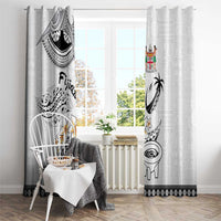 Fijian Traditional Culture Window Curtain Tapa Tribal Tattoos LT03 - Polynesian Pride