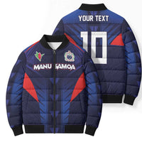 Custom Rugby Samoa Bomber Puffer Jacket Siva Tau Spirit Sporty Vibes LT03 - Polynesian Pride