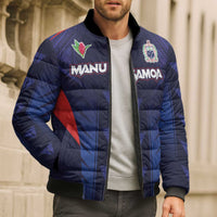 Custom Rugby Samoa Bomber Puffer Jacket Siva Tau Spirit Sporty Vibes LT03 - Polynesian Pride