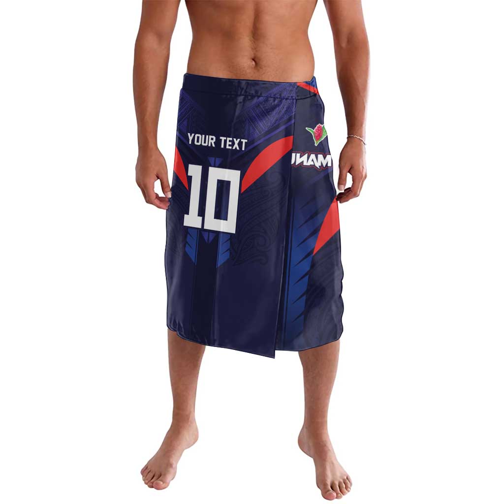 Custom Rugby Samoa Lavalava Siva Tau Spirit Sporty Vibes LT03 Navy - Polynesian Pride
