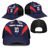 Custom Rugby Samoa Mesh Trucker Cap Siva Tau Spirit Sporty Vibes LT03 - Polynesian Pride