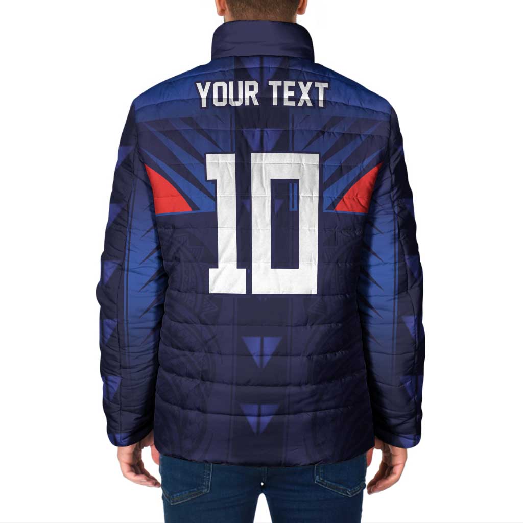 Custom Rugby Samoa Padded Jacket Siva Tau Spirit Sporty Vibes LT03 - Polynesian Pride