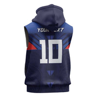 Custom Rugby Samoa Sleeveless Hoodie Siva Tau Spirit Sporty Vibes LT03 - Polynesian Pride
