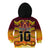 Custom PNG Port Moresby Vipers Rugby Kid Hoodie Fire Vipers Mix PNG Bird Polynesian Tattoo LT03 - Polynesian Pride