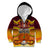 Custom PNG Port Moresby Vipers Rugby Kid Hoodie Fire Vipers Mix PNG Bird Polynesian Tattoo LT03 - Polynesian Pride