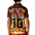 Custom PNG Port Moresby Vipers Rugby Kid Polo Shirt Fire Vipers Mix PNG Bird Polynesian Tattoo LT03 - Polynesian Pride