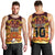 Custom PNG Port Moresby Vipers Rugby Men Tank Top Fire Vipers Mix PNG Bird Polynesian Tattoo LT03 - Polynesian Pride