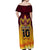 Custom PNG Port Moresby Vipers Rugby Off Shoulder Maxi Dress Fire Vipers Mix PNG Bird Polynesian Tattoo LT03 - Polynesian Pride