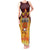 Custom PNG Port Moresby Vipers Rugby Tank Maxi Dress Fire Vipers Mix PNG Bird Polynesian Tattoo LT03 Women Yellow - Polynesian Pride