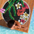 Hawaiian Tropical Flowers and Maile Pikake Beach Blanket Polynesian Tribal Pattern Black Color