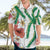 Hawaiian Tropical Flowers and Maile Pikake Hawaiian Shirt Polynesian Tribal Pattern White Color