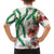 Hawaiian Tropical Flowers and Maile Pikake Kid Hawaiian Shirt Polynesian Tribal Pattern White Color