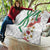 Hawaiian Tropical Flowers and Maile Pikake Quilt Polynesian Tribal Pattern White Color