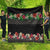 Hawaiian Tropical Flowers and Tribal Polynesian Tattoo Quilt Black Color