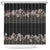 Hawaiian Tropical Flowers and Tribal Polynesian Tattoo Shower Curtain Grayscale Mode