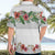 Hawaiian Tropical Flowers and Tribal Polynesian Tattoo Hawaiian Shirt White Color