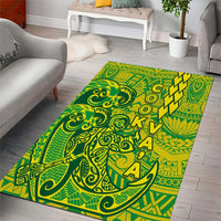 Cook Islands Va'a Polynesian Art Tattoo Area Rug National Color LT03 - Polynesian Pride