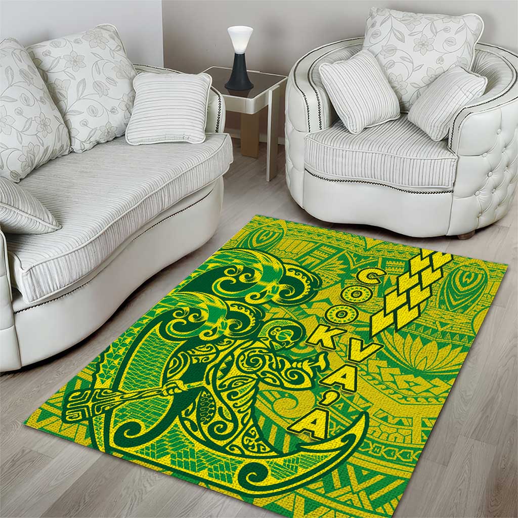 Cook Islands Va'a Polynesian Art Tattoo Area Rug National Color LT03 - Polynesian Pride