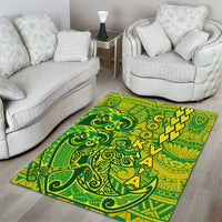 Cook Islands Va'a Polynesian Art Tattoo Area Rug National Color LT03 - Polynesian Pride