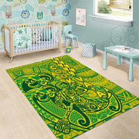 Cook Islands Va'a Polynesian Art Tattoo Area Rug National Color LT03 - Polynesian Pride